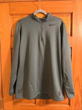 Nike Men’s Olive Green Half-Zip Performance Jacket